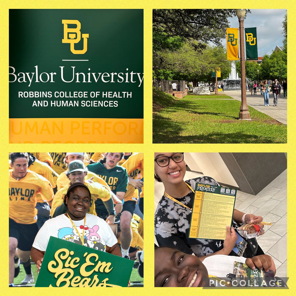 abis2608's tweet photo. Exploring the campus of Baylor University and picturing my future here! 🎓
So Glad I got to experience this amazing opportunity with @K_Billiot_Jones !!#FutureCollege
#CampusTour https://t.co/SBEbbRHYNh