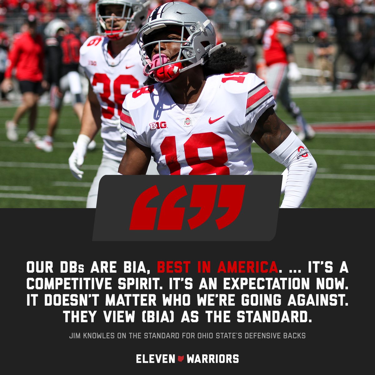 BIA is the standard for Ohio State’s defensive backs.