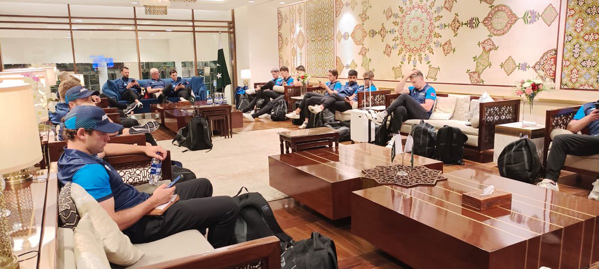 New Zealand cricket team has arrived in Pakistan to play 5T20Is.