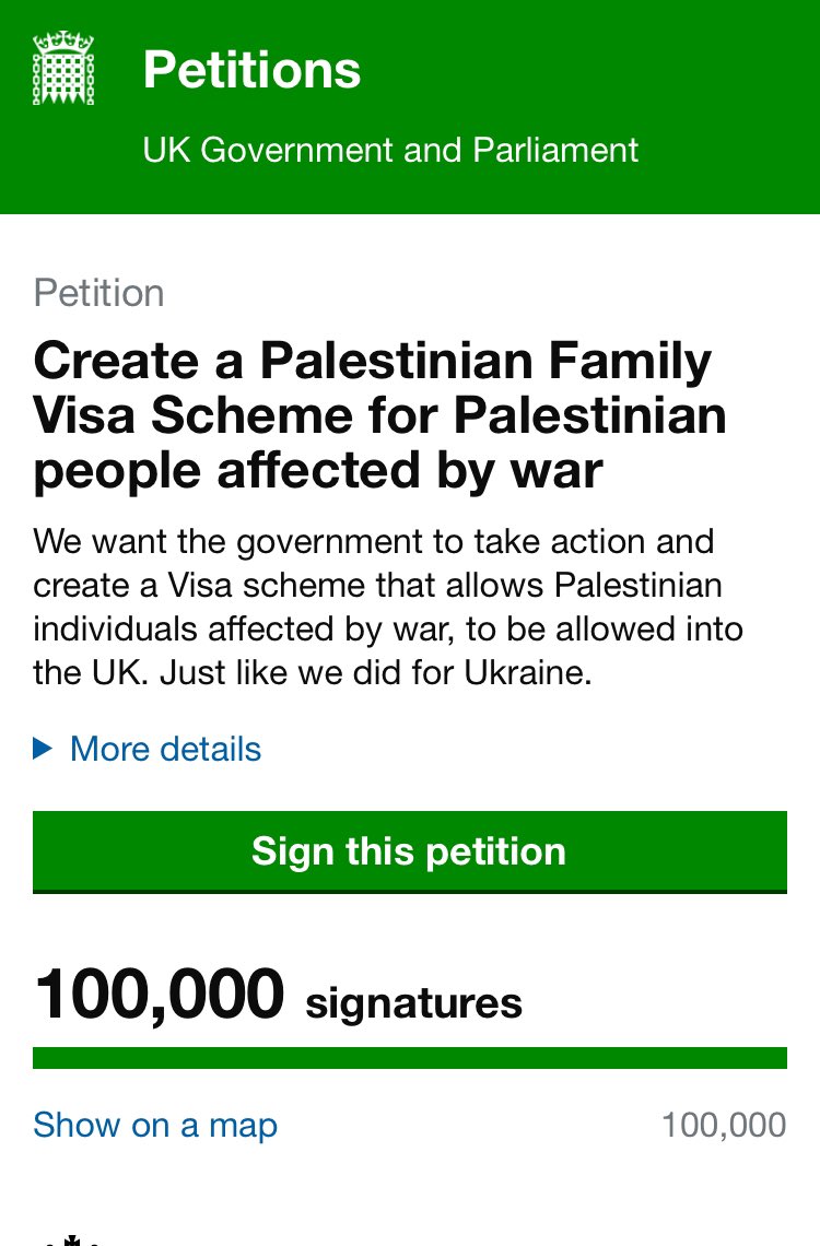 A small step towards a bit of hope This will now be considered for a Parliamentary debate. Well done to @GazaFamReunited