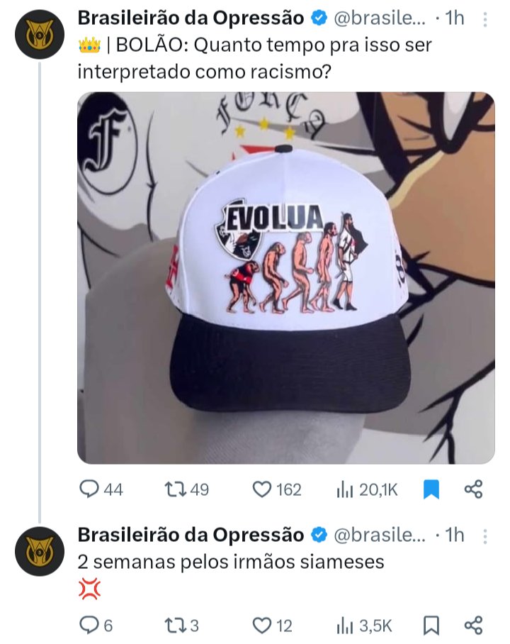 Majorgall_'s tweet photo. Mulambo é mal vestido.

Silêncio na favela é só uma resposta.

Torcida Mobral e sem dente é só provocação.

Urubu é azar.

Macaco é só para mostrar evolução.

São tantas concidências... https://t.co/jcoPtReo3n