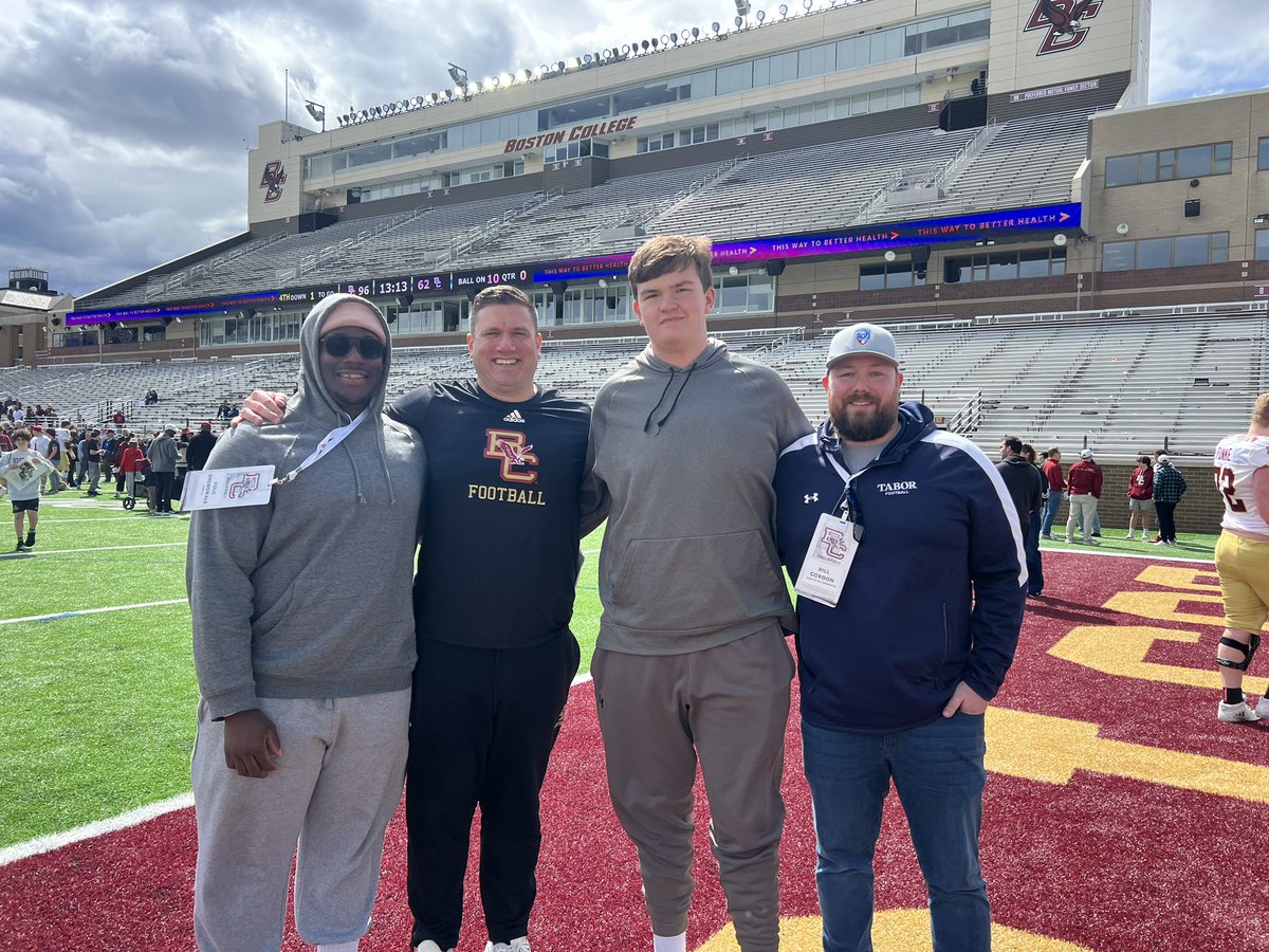Had a great time @BCFootball today thank you @Coach_JDiBiaso for the invite loved the competition @FoluShobowale @CoachBillGordon @Coach_Applebaum @CoachJeffMoore
