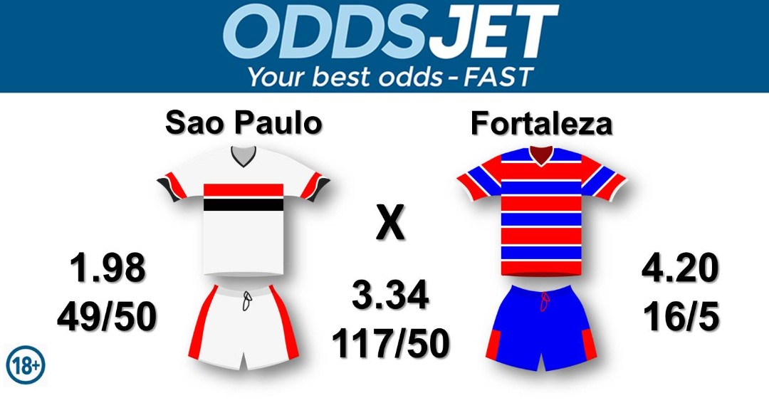 #Brasileirao, #Brasileirao2024, #SaoPauloFC,#MadeInCotia, #SPFC, #VamosSaoPaulo, vs. #Fortaleza, #FortalezaEC, #VamosFortaleza, Get your best odds -fast at oddsjet.com