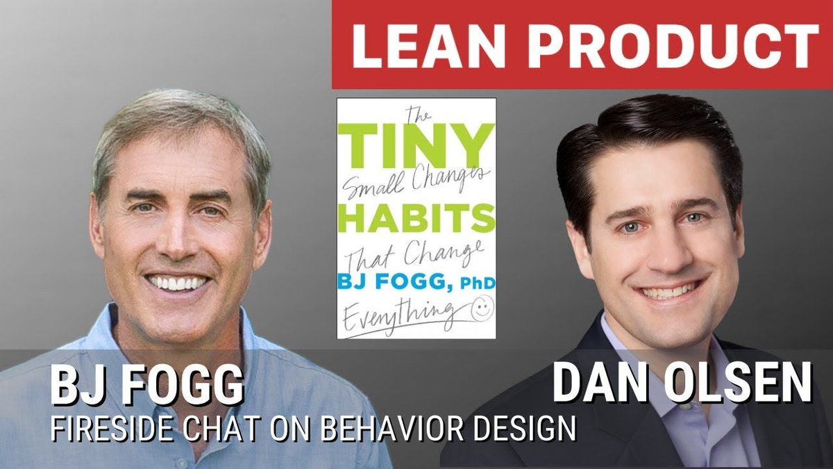 Don't miss this fun Fireside Chat with Behavior Design Expert @bjfogg from @LeanProdMeetup: buff.ly/3cvk784 Subscribe to my #YouTube channel to be notified of new videos from other top #prodmgmt & #marketing speakers: buff.ly/2NskTkQ