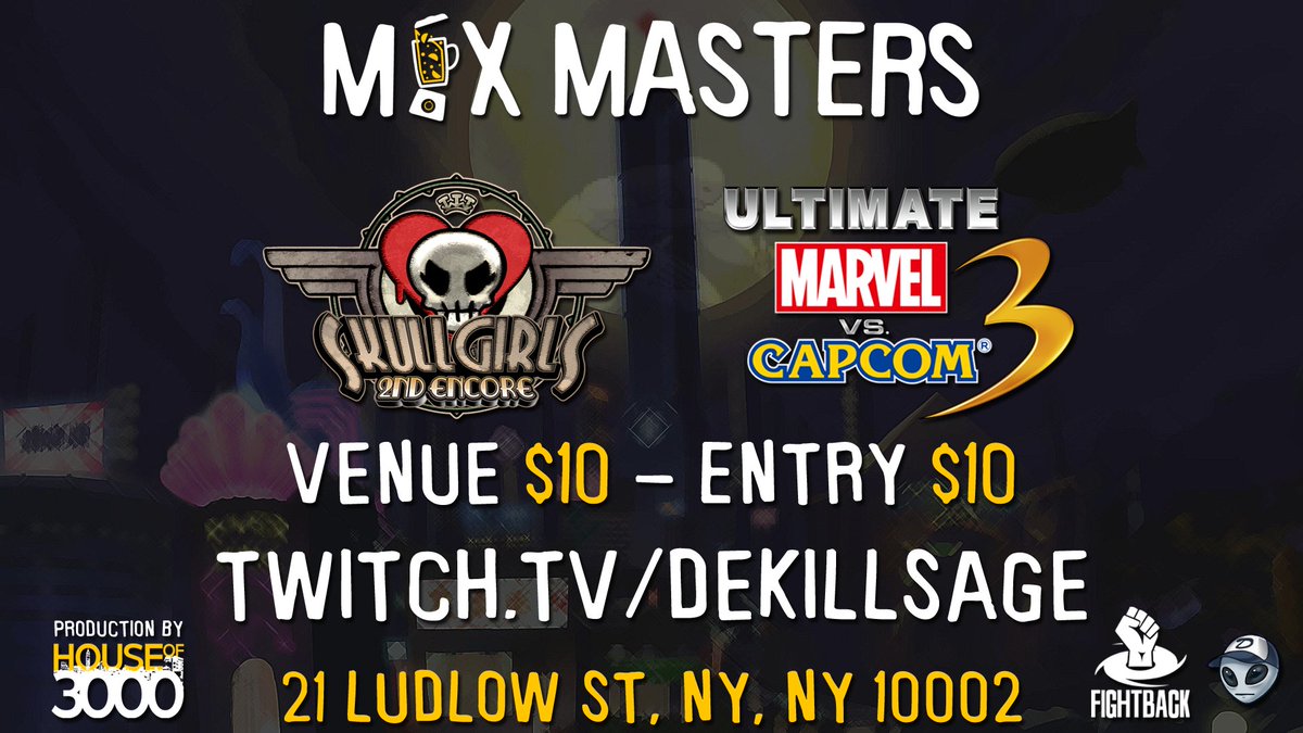 As announced last night, EAST COAST FOLKS! MIX MASTERS OFFLINE MAKES ITS RETURN! CELEBRATE OUR 24TH OFFLINE EVENT AT XENO BEFORE WE CHANGE VENUES IN THE FUTURE! start.gg/tournament/mix… UMVC3 (PS4 version on PS5) Skullgirls (PC) SATURDAY! April 27th, doors open at 4pm EST!