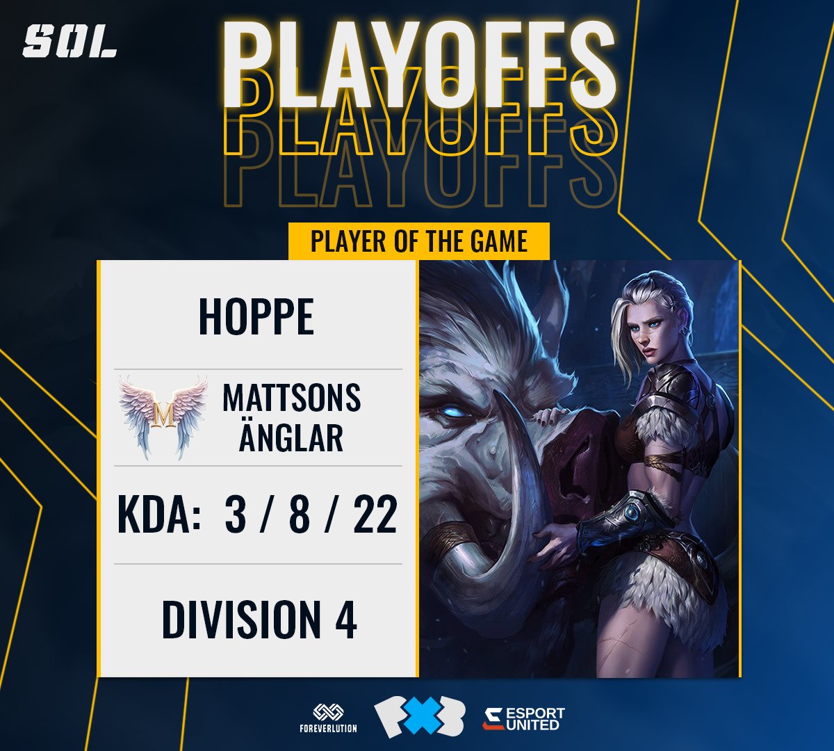 Första matchen går till Mattsons Änglar i finalen mot Wobbly Bodies Gaming! 👑 Kan Wobbly Bodies ta nästa match och stoppa Mattsons Änglars winning streak? 👀

🌟 Player of the game 🌟
🏅 Hoppe🏅

Nästa match börjar nu👇
📺 twitch.tv/veraxesports

⚔ | Final | Div 4