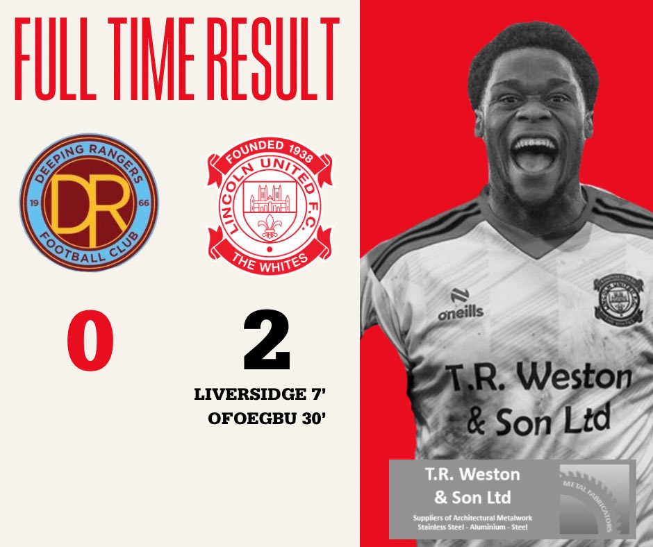 LincolnUnited's tweet image. 𝐅𝐔𝐋𝐋 𝐓𝐈𝐌𝐄!

⚽️❌

Full time and it ends in a victory for ‘The Whites’  this afternoon as we finish the league! It’s confirmed that we’ve finished in second place ready for play offs next weekend! 

Goals scored by:
Liversidge (Sponsored by Taylor Lindsey Homes)
Ofoegbu…