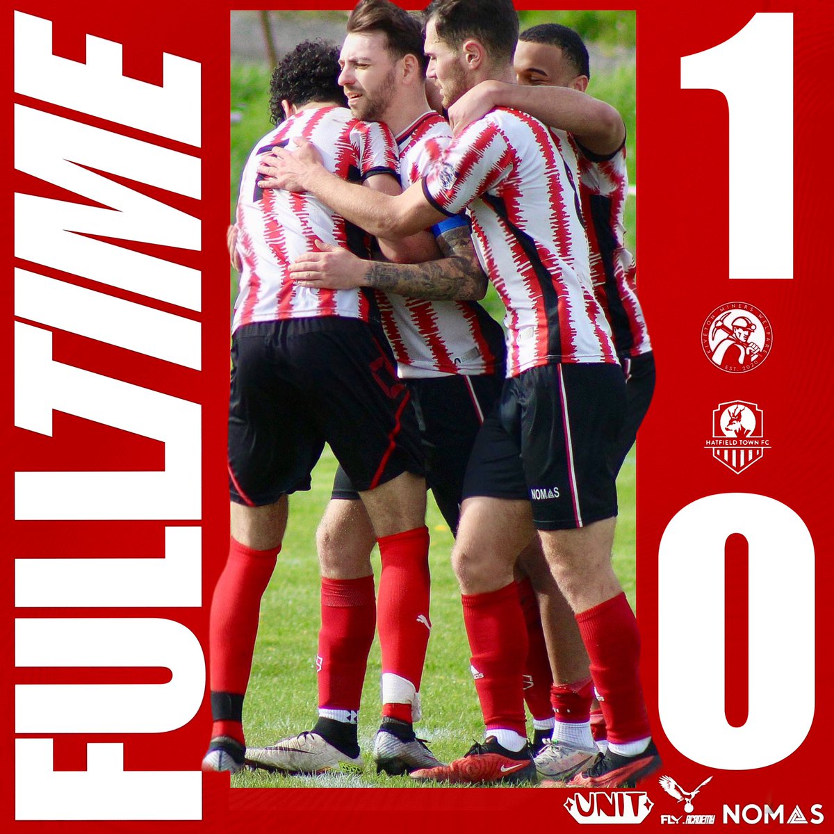 The game ends 1 - 0 to The Miners on the 68th minute after the match was abondoned by the referee due to altercation in the stands involving spectators. 

Sickening scenes as The Miners manager <a href="/moussaddiouf/">Moussa Diouf</a> was assulted by Hatfields number 2. We hope he is well. Unaccdeptable!