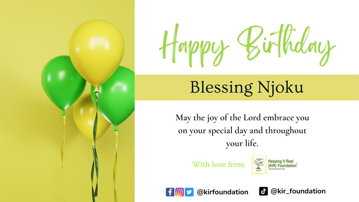 #Happybirthday, #Blessing Njoku! The @kirfoundation team appreciates you for #Inspiring Change through #Reading & improving the quality of #education for underserved #Children in our #Reading Corners. #blessed #birthdaygirl #celebrity #blessings