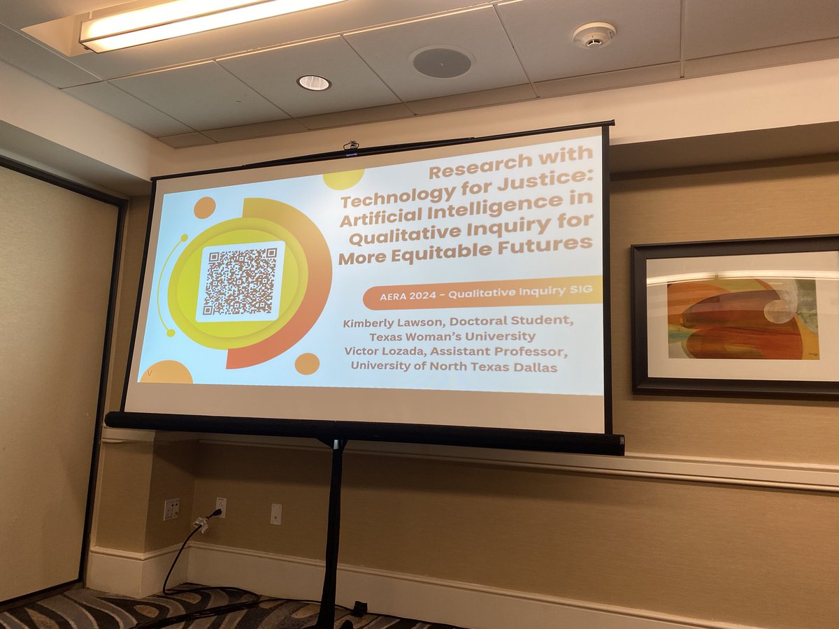 Fantastic work from @TWULitandLearn  doctoral student @KYLawson17 about using generative AI in qualitative research. 

@UNTDallas 
@AERA_EdResearch 
#AERA2024