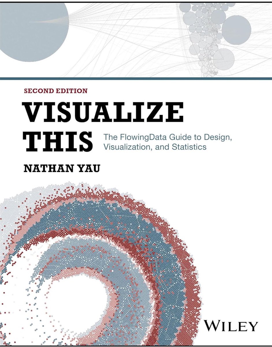 Visualize This — The FlowingData Guide to Design, Visualization, and #Statistics (2nd Edition): amzn.to/440tCTm by @flowingdata 
🌟📊📈
Description from the author: flowingdata.com/2024/04/12/vis…
————
#DataViz #DataScience #DataScientist #DataStorytelling #DataMining #CDO #CMO