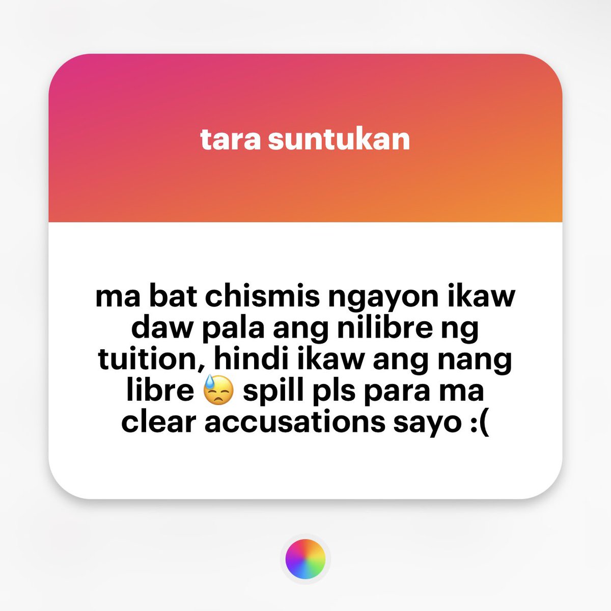 threaticks's tweet photo. hello! :) if it’s alright with you, anon, can you send me a dm or leave another entry with who you think i am? because as far as i’m concerned, my tuition has been fully paid since the beginning of the school year and i wouldn’t go around x dot com asking for money 🤓 https://t.co/MyikOeQb9C
