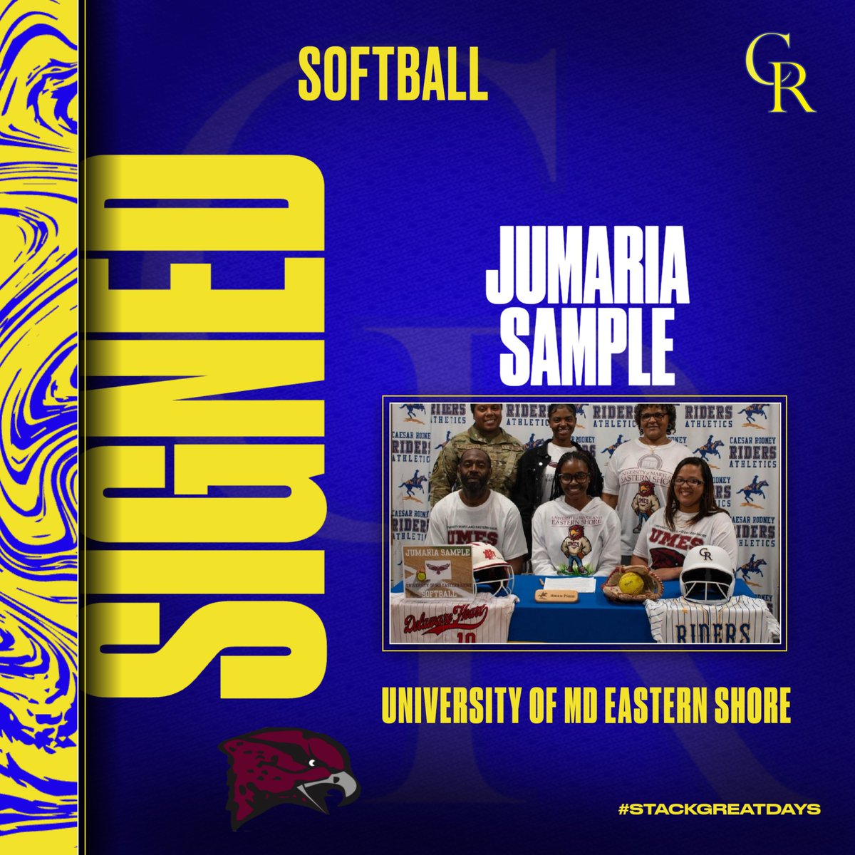 Congratulations to Jumaria Sample who will continue playing softball at the next level!! Go Jumaria and Go Riders!!🥎🥎🥎