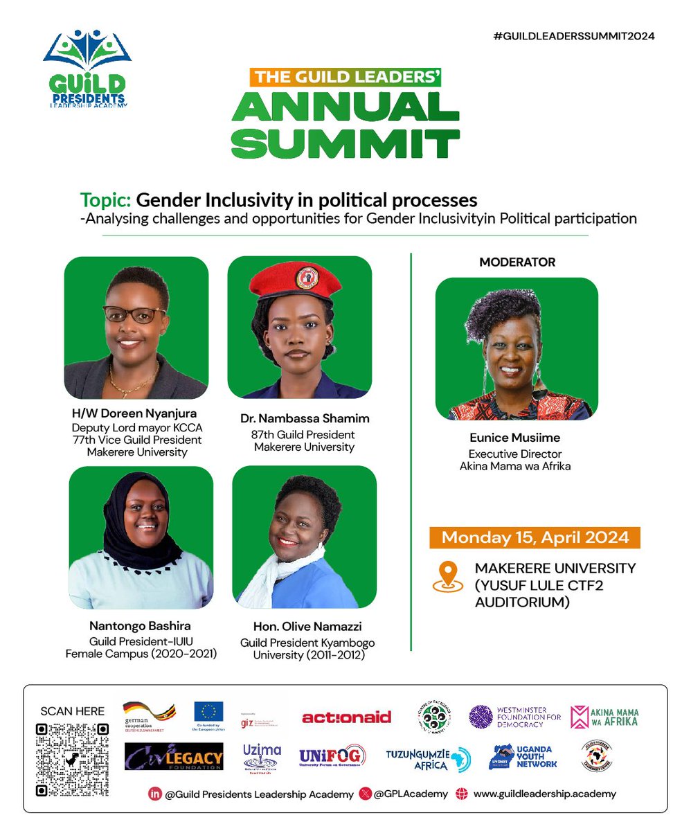 One of our panels will have @DoreenNyanjura @ShamimNambassa @k_namazzi and Nantongo Bashira #GuildLeadersSummit2024