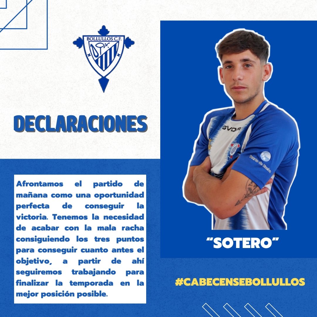 🎙️⚽ Declaraciones de Sotero, del #CabecenseBollullos. 

🗣️ "Tenemos la necesidad de acabar la mala racha consiguiendo los tres puntos para conseguir cuanto antes el objetivo. 

#TerceraFederación #VamosMiBollullos