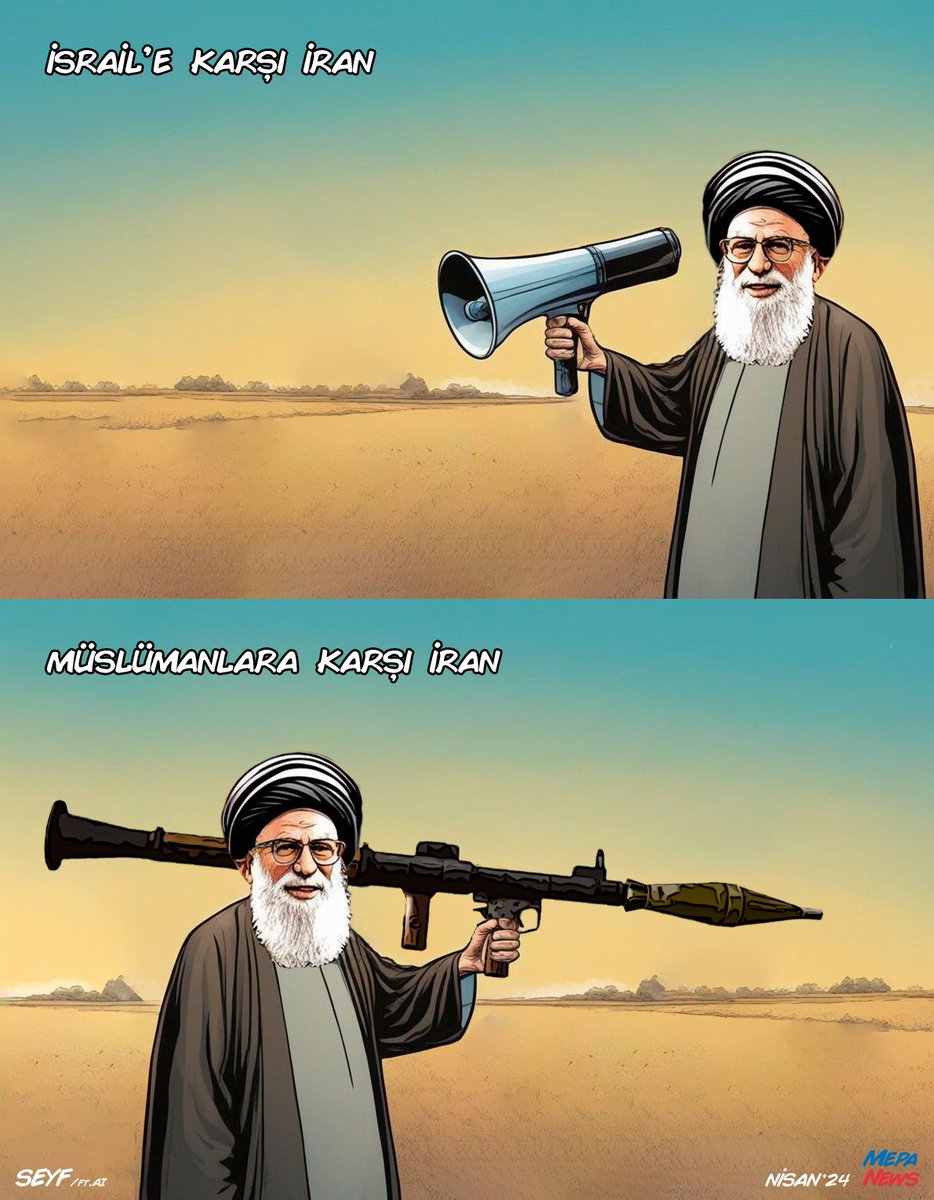 Karikatür | İran: İsrail'e karşı merhametli, Müslümanlara karşı şiddetli