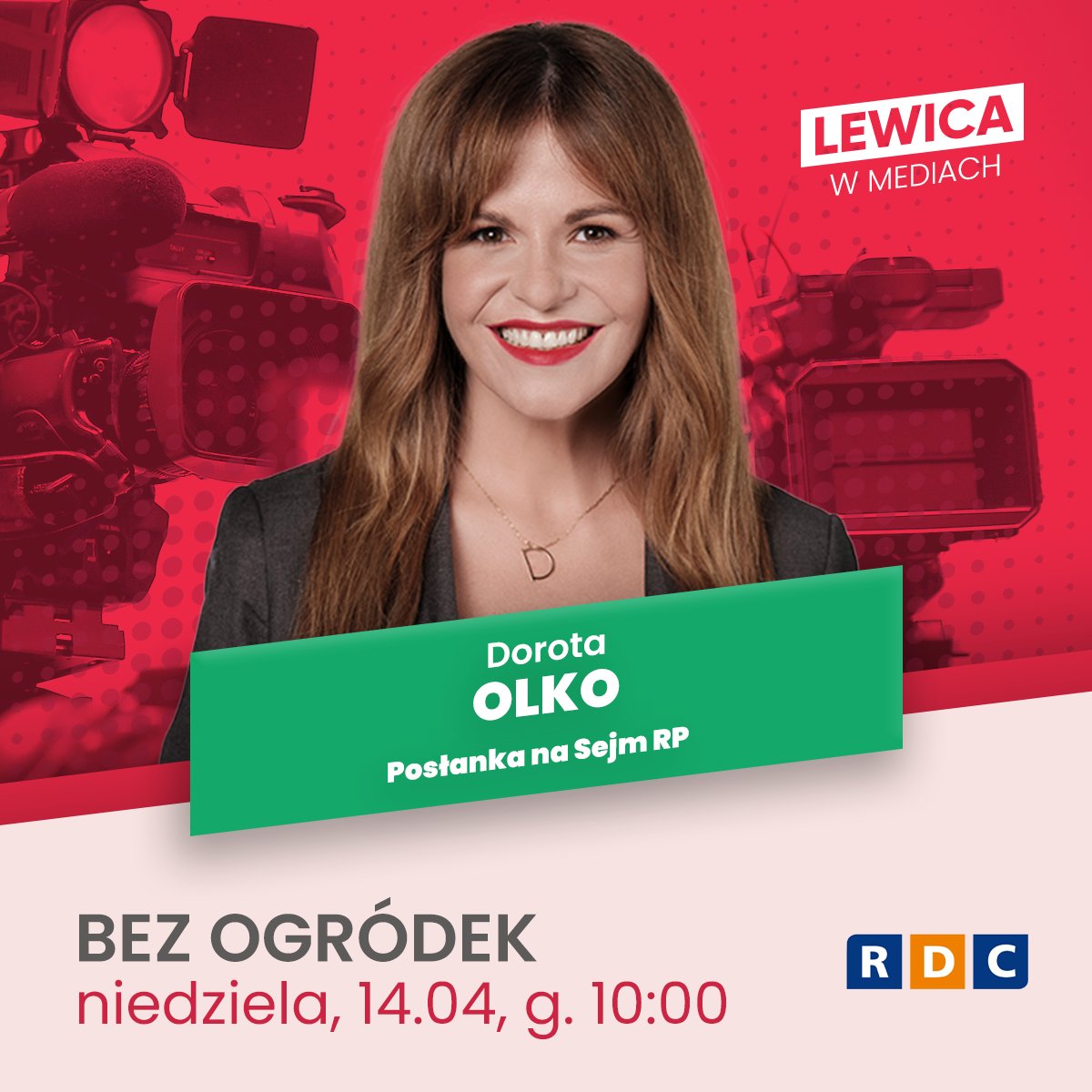 📻 Posłanka @dorota_olko jutro o 10:00 będzie gościnią audycji #BezOgródek w @rdcpolskieradio #LewicaWMediach