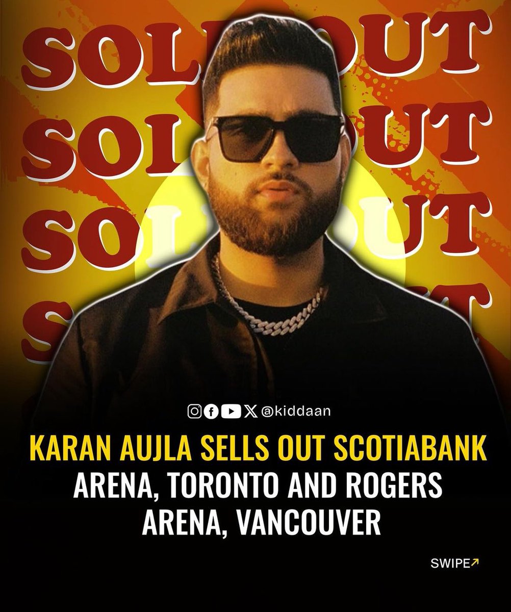 Scotiabank Arena And Rogers Arenas 
SOLD OUT  @GeetanDiMachine #KaranAujla 
Capacity more than 20k 🥵