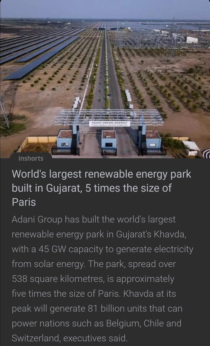 Amazing!!!😯
Great use of our natural resources...

#AdaniGroup 
#IndianArmy 
#SolarPower 
#IndianEconomy 
#Nifty