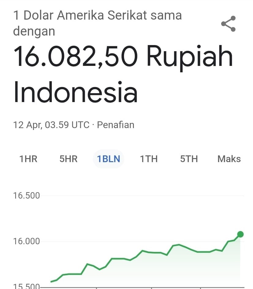 Dollar Kabur, Rupiah Nyebur, Ekonomi tersungkur, investasi hancur, Rakyat Babak Belur...
