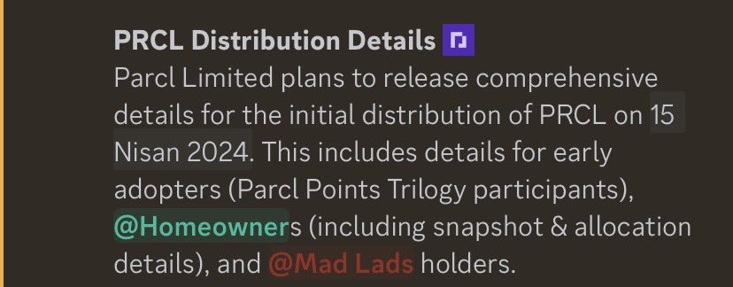 MrrAlfonso's tweet photo. Parcl #Aitdrop ✅

$PRCL airdrop dağıtım ayrıntıları 15 Nisan'da açıklanacak.

Ne kadar puan topladınız #Prcl için sıralamanız kaç ? https://t.co/FFpC9J9W2W