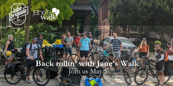 Stoked to lead a @JanesWalkTO on May 5. We'll be delivering food to TO's network of community fridges (@cf___to) & learning about food insecurity. It's a fab way to introduce people to Bike Brigade & our community. Get your bike-riding pals & join us! janeswalkfestivalto.com/5-may/cycling-…