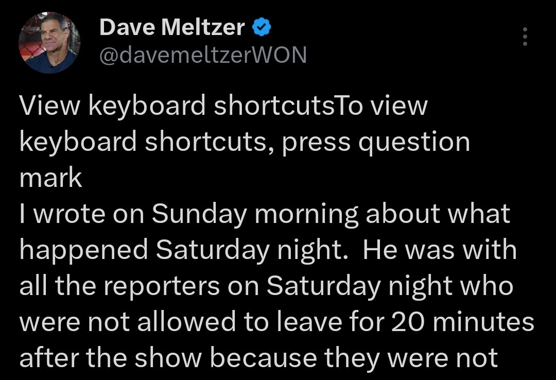 DaveMeltzerF4W's tweet photo. Malfunction  can't compute, question mark https://t.co/fTf6ewjgIZ