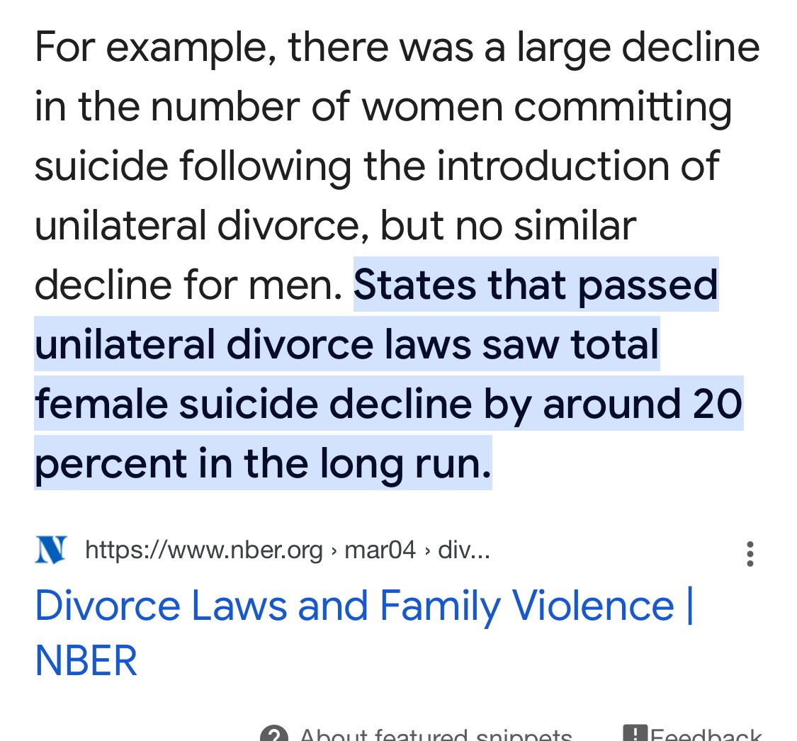 The introduction of No fault divorces reduced suicides among women by 20% A string of republicans local and national want to make divorce harder.