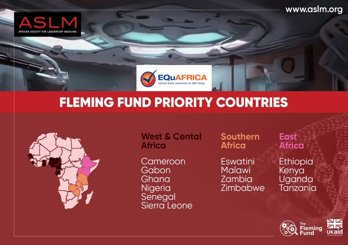 ASLM is excited for Phase II of our @FlemingFund Regional Grant battle against #AMR in Africa! @MottMacDonald, @AfricaCDC, @DTUtweet, @nicd_sa @Amref_Worldwide, @PasteurDakar