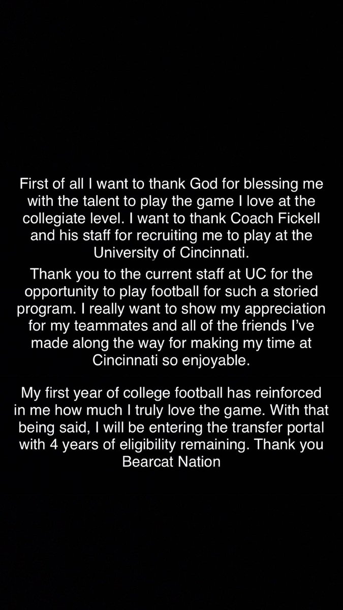 CarterTrevor18's tweet photo. Thank you Bearcat Nation. #GodsPlan https://t.co/3c9XBVS0eL
