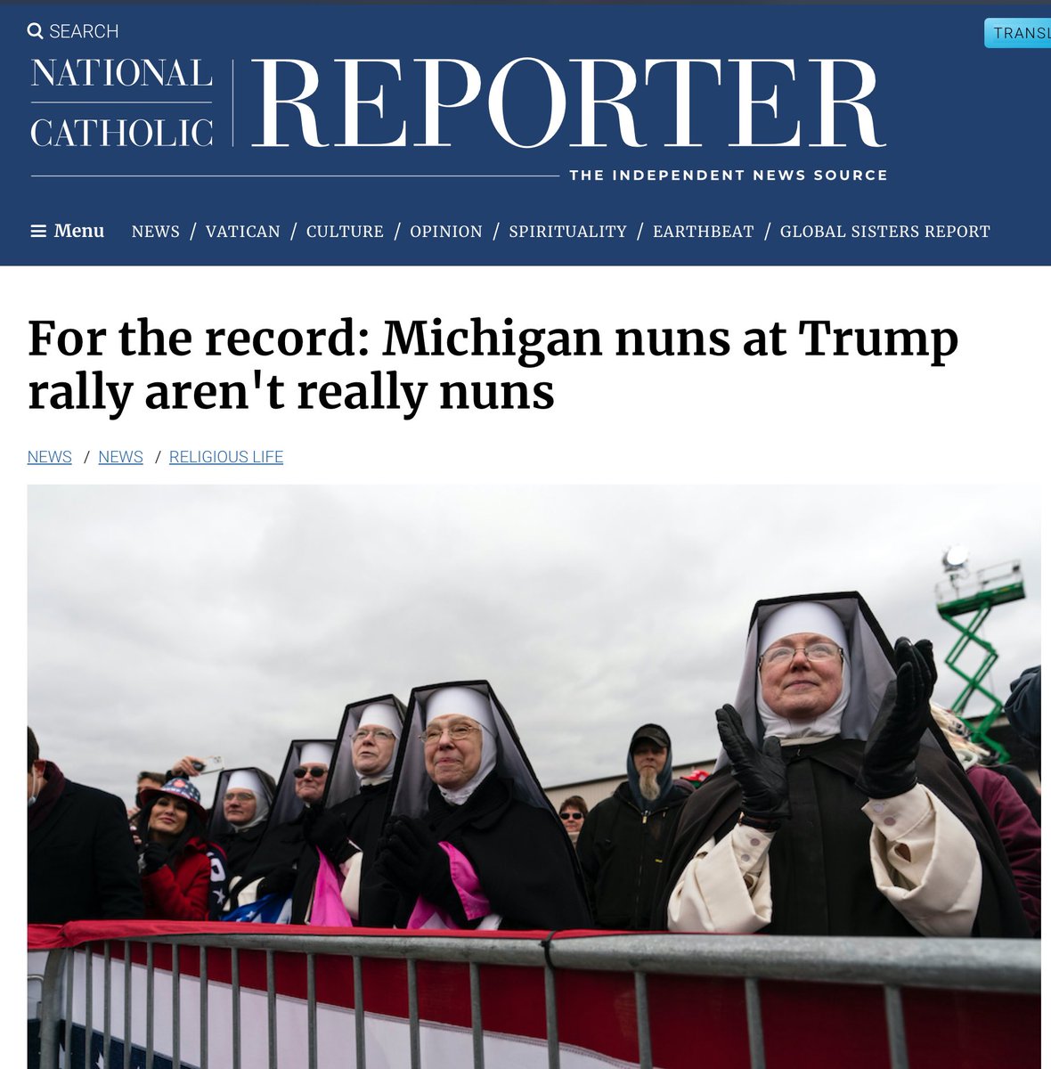 @Mar_a_Hell_No They are not real marines, but Trump's hired actors who most likely are not even US citizens. This is classic for Trump to hire fakes. He even hired a group of women to dress as nuns for one of his rallies. Catholic church had to issue statement that they were not real nuns.