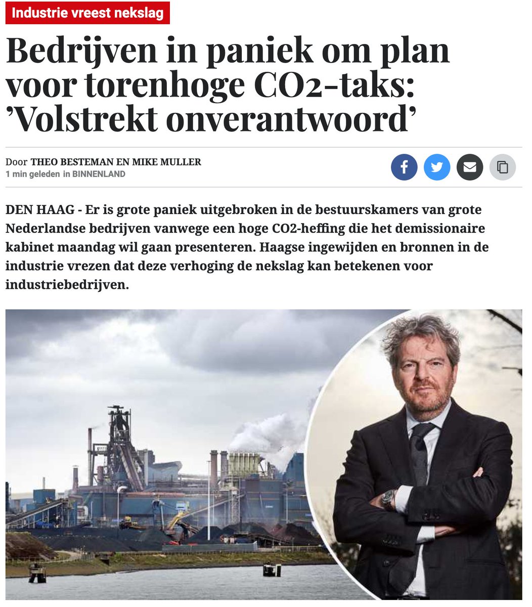 Klas_Liberaal's tweet photo. Deze CO2-taks is de bijl aan de wortel van het vestigingsklimaat voor de industriebedrijven en is funest voor onze economie. 

Dat het demissionaire kabinet deze taks door wil drukken is ongehoord, wij verwachten dat de @VVD fractie tegen dit absurde plan gaat stemmen! https://t.co/TsKsTlTB7n