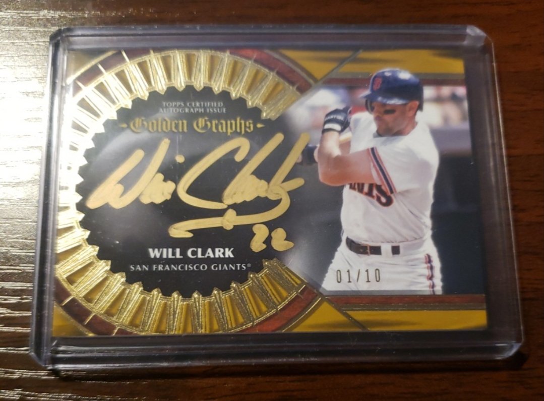 Wreckless1977's tweet photo. @midwestboxbreak 2023 five star Will Clark gold auto 07/10.  $90. Bmwt https://t.co/waPzhughD1