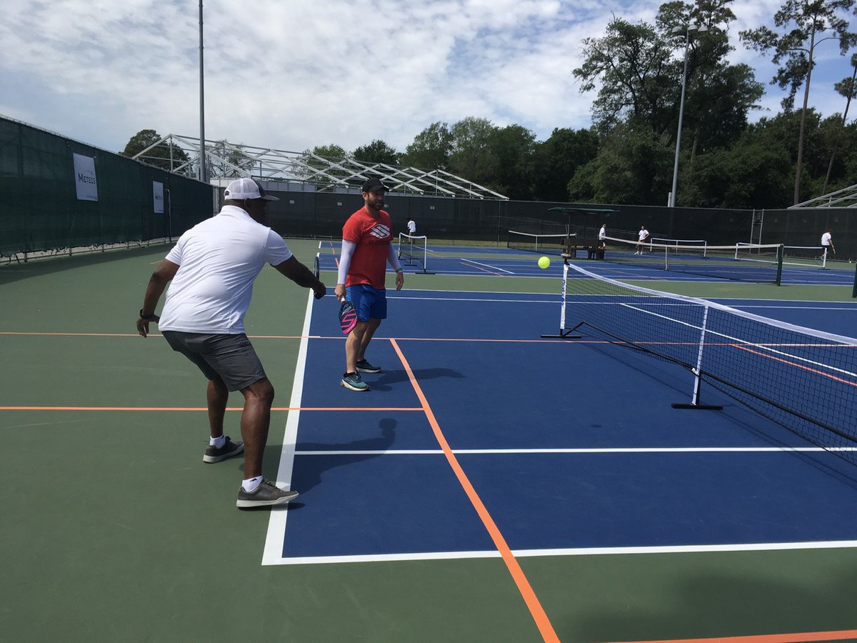 It's a beautiful day at Memorial Park Tennis Center, where we're hosting our first annual Pickleball Festival and Tournament, which included a host of games and activities along with some exciting pickleball action.