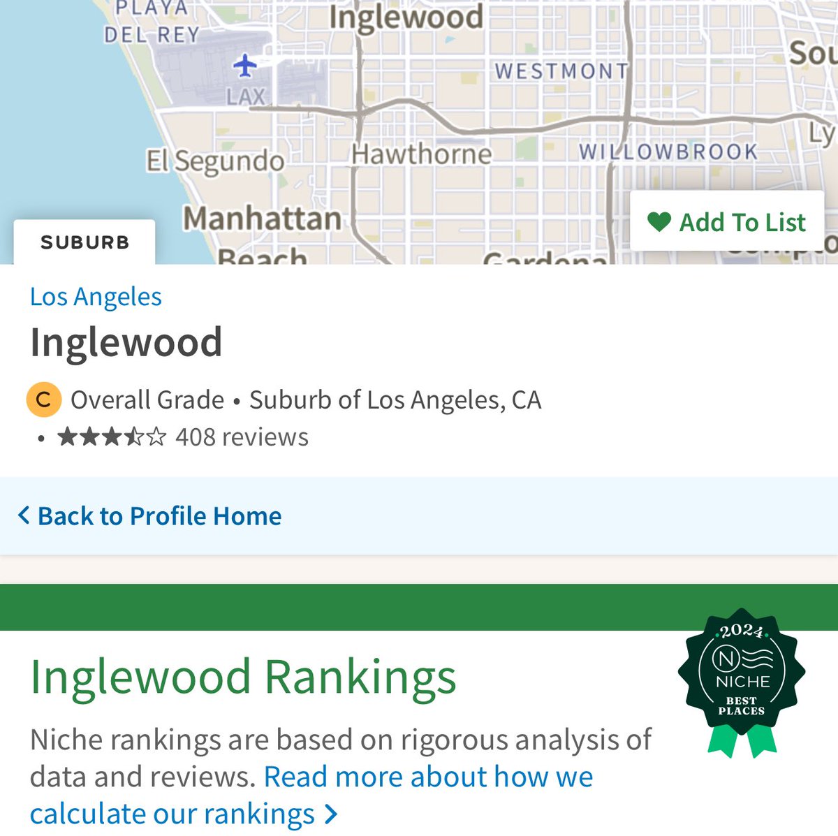 #WestAthens overall grading compared to #SouthGate & #Inglewood & #Compton