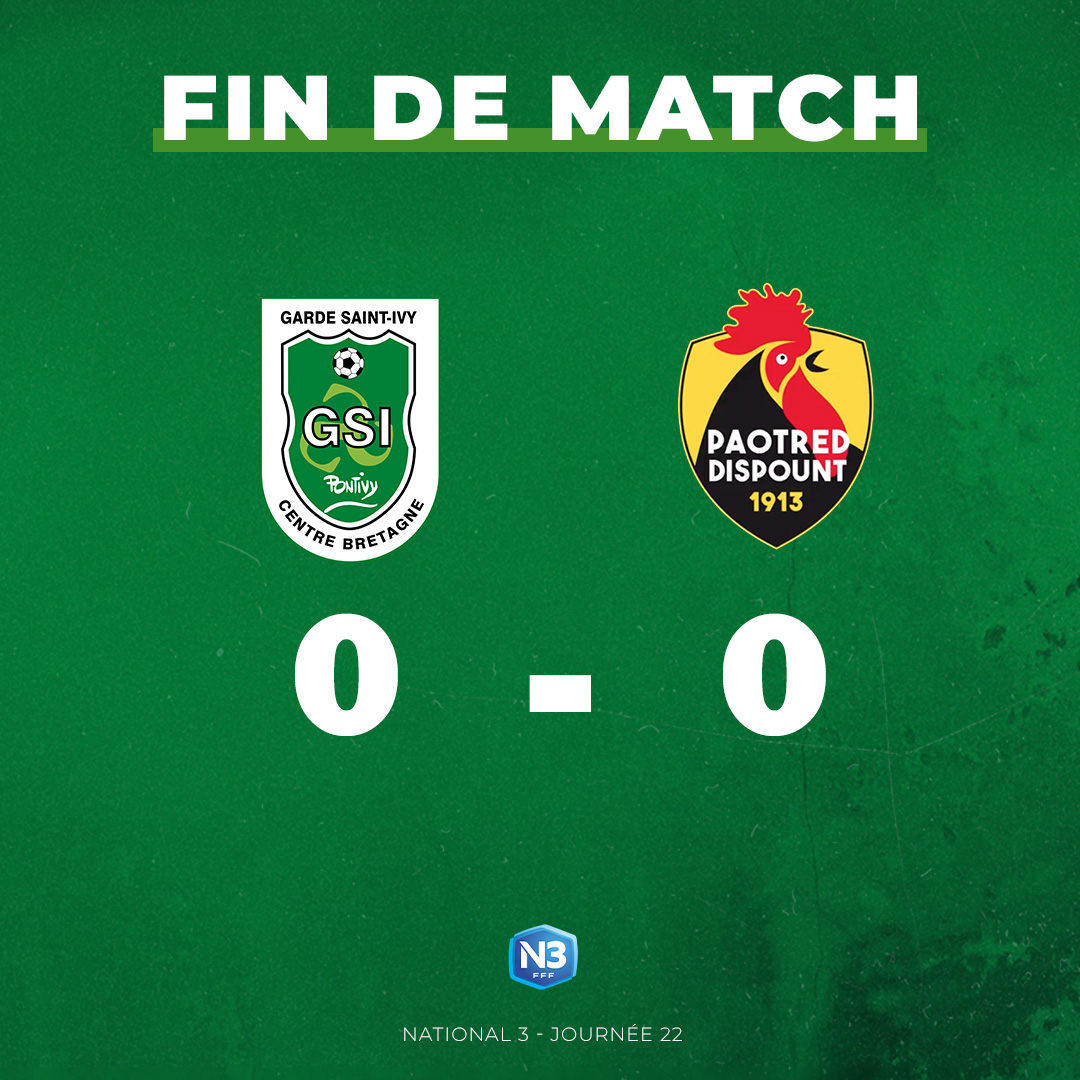 GSIPontivy's tweet photo. FIN DU MATCH

🤝 Nos Gésistes sont contraints de partager les points avec les Paotred Dispount Ergué Gabéric - Officiel dans une rencontre sans but.

#𝗞𝗶𝘁𝗔𝗿𝗚𝘄𝗮𝗿𝗱 💚🤍 https://t.co/2OTTWdtHxN