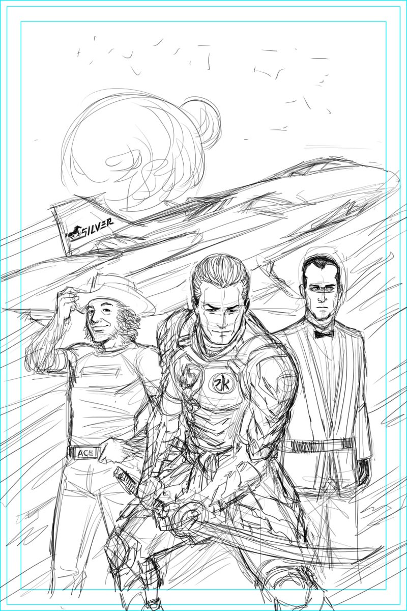 Here is the cover sketched for Space Cruizin'. If you love comedy and adventure in your comics, you'll love this sci-fi series!
