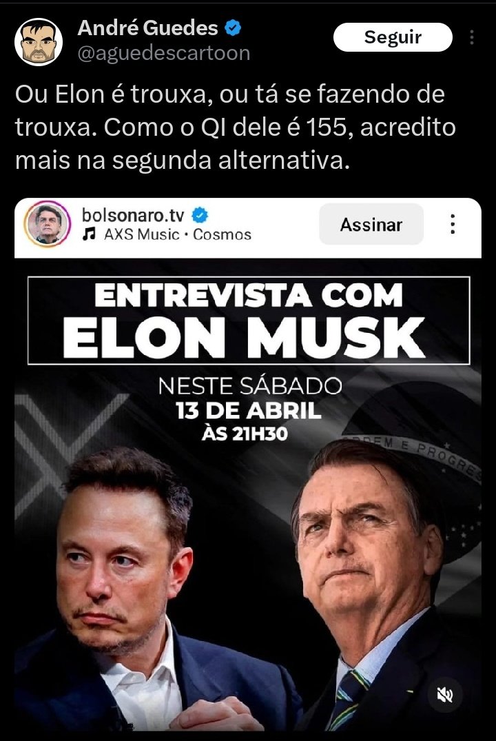 Direitistananet's tweet photo. Ain Elon Musk QI 8000 🥵💦 https://t.co/QVz579Z9Rz
