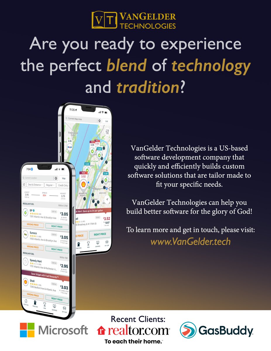 Our friends over at VanGelder Technologies are a US-based software development company that quickly and efficiently builds custom software solutions that are tailor made to fit your specific needs. Go check them out at VanGelder.tech!