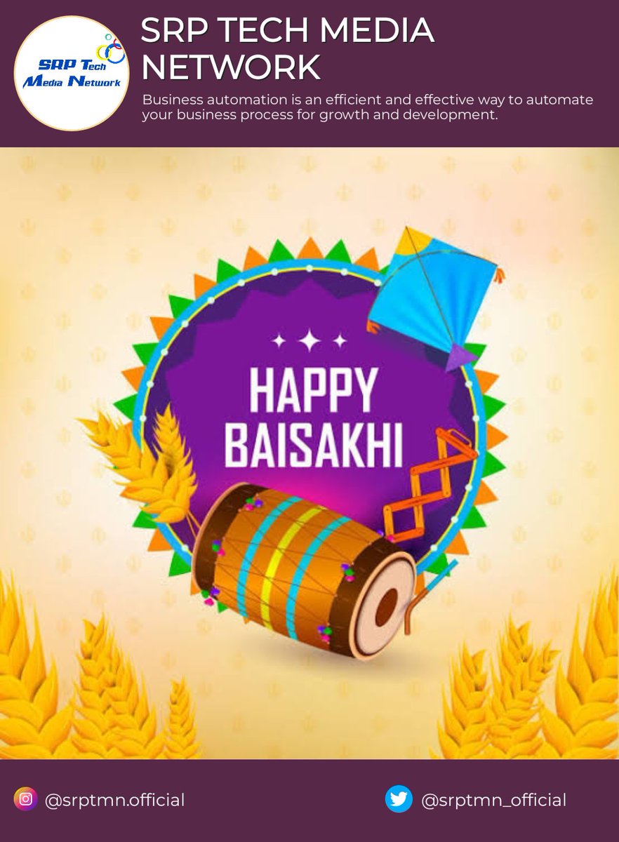 My heartiest wishes to you and your family on the glorious occasion of Baisakhi.
Happy Baisakhi!!

#baisakhi #TheAwards #theawards #srptechmedianetwork #twitter #reels #instagram #viralreels #x #trending #explore #viralpost #exploremore #explorepage #instareels