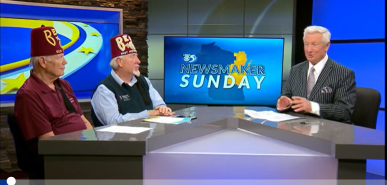 In this Newsmaker Sunday interview with WFRV in Green Bay, Wisconsin, Gary Fehl and Gene Reece from Beja Shriners discuss Shriners International, including our history, connection to Freemasonry, and the Shriners Children's healthcare system. Watch: ow.ly/Nhks50Ra0WV