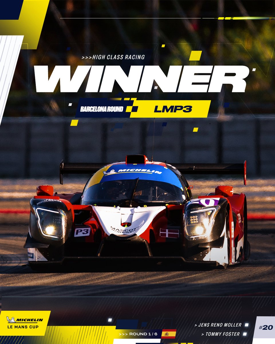 Who could have guessed the winner of the #BarcelonaRound? @HighClassRacing gave it all to climb positions and it's a well-deserved win for the Danish team. Will they be able to do the same next time? See you in Le Castellet! #LMC #Michelin