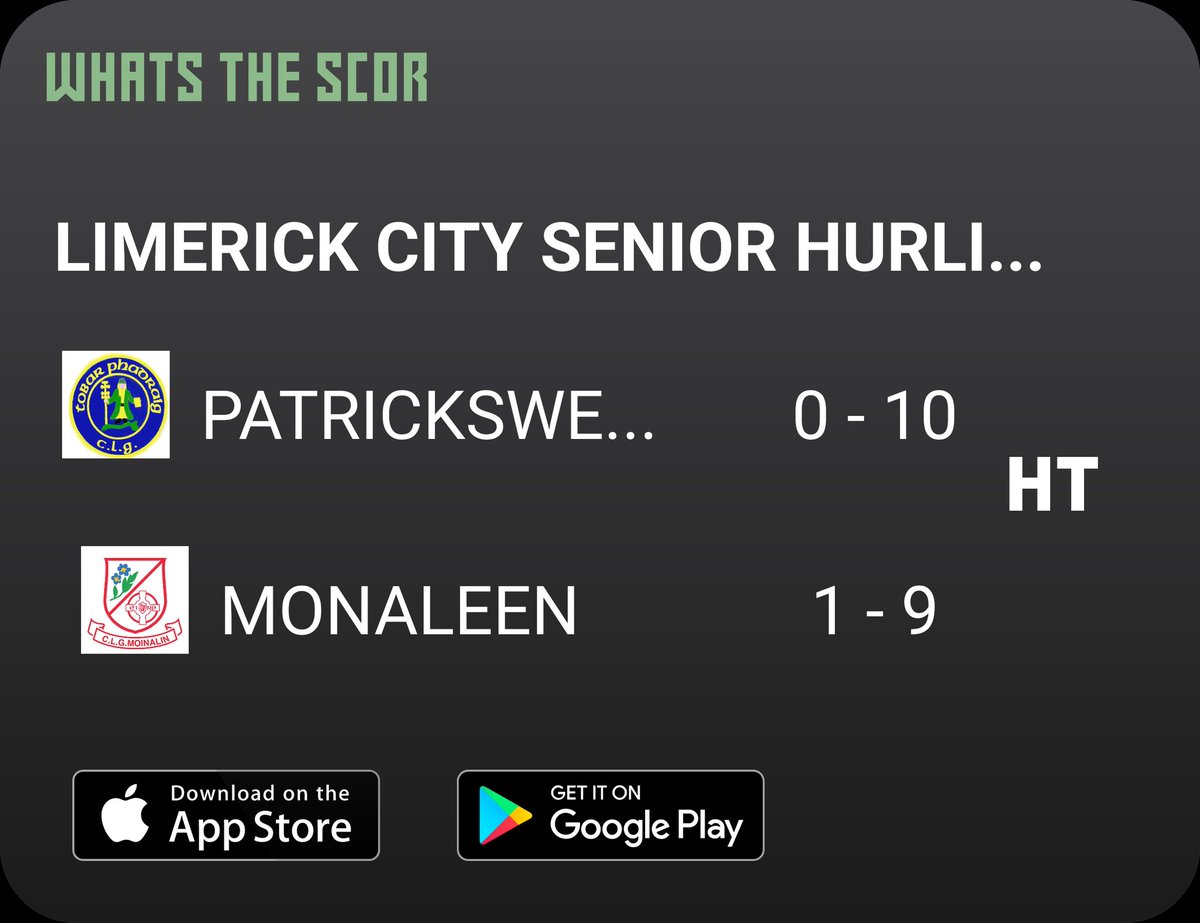 Get Live Score Updates straight to your phone, download Whats The Scor. Follow us on @WhatstheScor