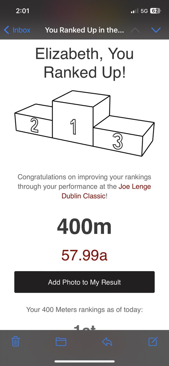 2nd place at Coffman invitational in the 400!!
57.9 Pr🔥🔥