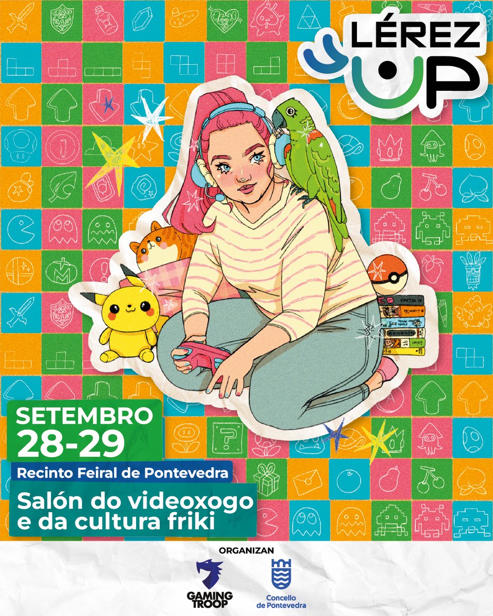 VOLVEMOS SUBIR DE NIVEL: Volve a #LérezUp 🥳

Unha terceira edición cargada de novas incorporacións e vellos coñecidos 📝🦜

📍Recinto Feiral de Pontevedra
🗓️ 28 e 29 de setembro

Estade atent@s ás nosas redes 📢🖥️

Vémonos! ☺️🫶

🎨 @/laprislazuli (Instagram)