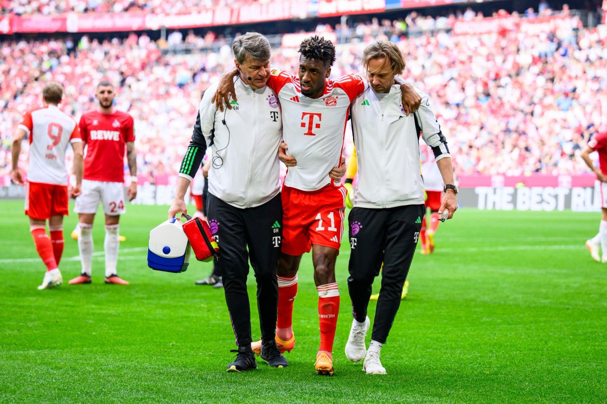 Official: Bayern confirm Kingsley Coman has sustained a muscle injury in his right adductor and will be sidelined for 'several weeks'