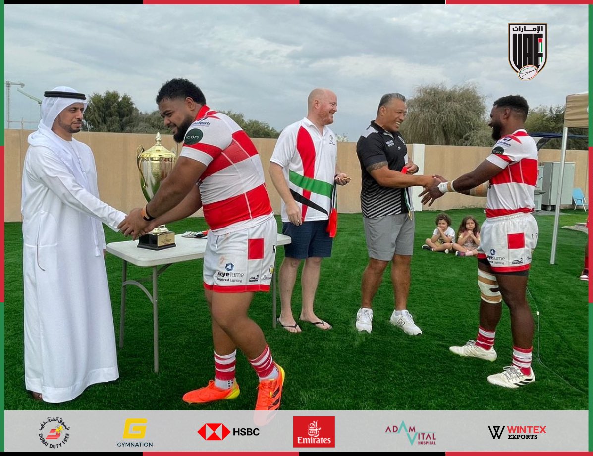 #UAERF concluded the West Asia Premiership with @dubaitigersrfc claiming the title and Bahrain club as the league's runner, attended by H.E Qais Aldhalai, President of Asia Rugby & Vice President of #UAERF, the Clubs Association & the Referees Committee ✨🏆