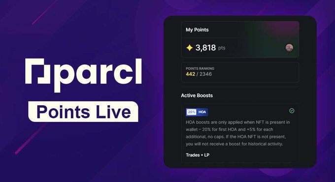 你好社區今天收到了來自 Parcl 的 3818 $PRCL 空投 ✅

任務簡單，不要錯過機會
🔗 co.parcls.app/points

$BRETT $MANTA $SLERF $VENOM $TOKEN $NAP $JUP $WIF $BLOCK $MOON $WEN $MEW $GPU $GRT $AVAX $ATOM $NAKA $INJ $AZERO $APUFF $WOPE #Bybit #eth #btc