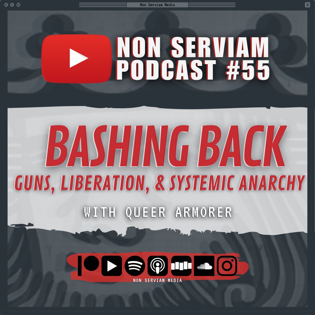 NSP 55 is out now everywhere! We spoke with @QueerArmorer about #firearms, #queerliberation, and #systemicanarchy. 🏴⚧️ Check it out! 🎧 on.soundcloud.com/TwiKrvgaC1ADh1… 📺 youtu.be/blM9ON7SAtI #nonserviammedia #anarchism #agorism #gunrights #guncontrol #lgbtqia #queeranarchism