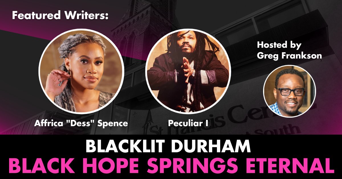 Celebrate Black Canadian literary voices at a night of amazing performances featuring Affrica "Dess" Spence and Peculiar I.

📆 Wednesday, April 24, 7-9 p.m. at St. Francis Centre for Community, Arts, and Culture.

To register, visit ajaxlibrary.ca/node/2070